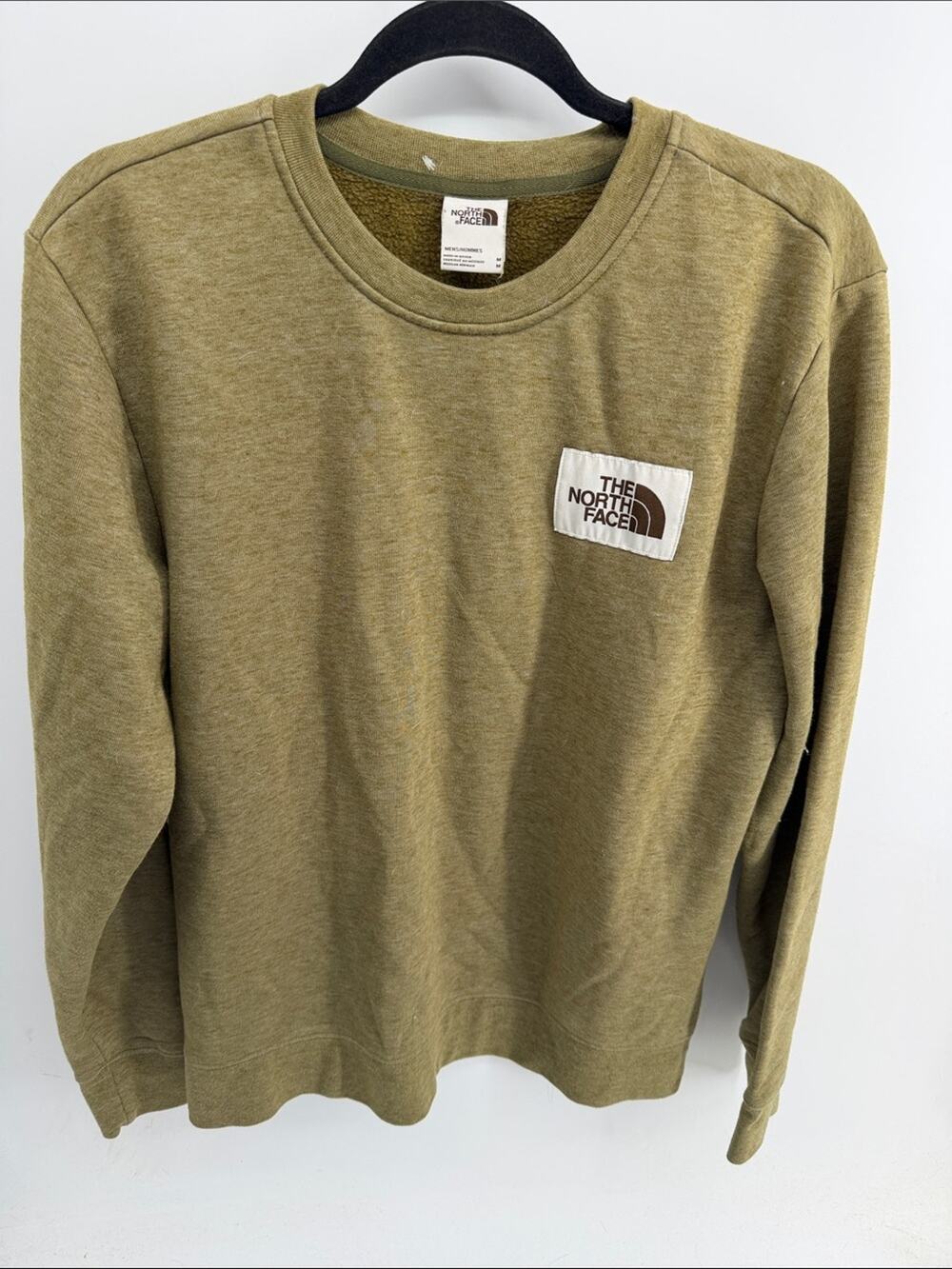 The North Face crewneck pullover heathered logo sweatshirt sz M